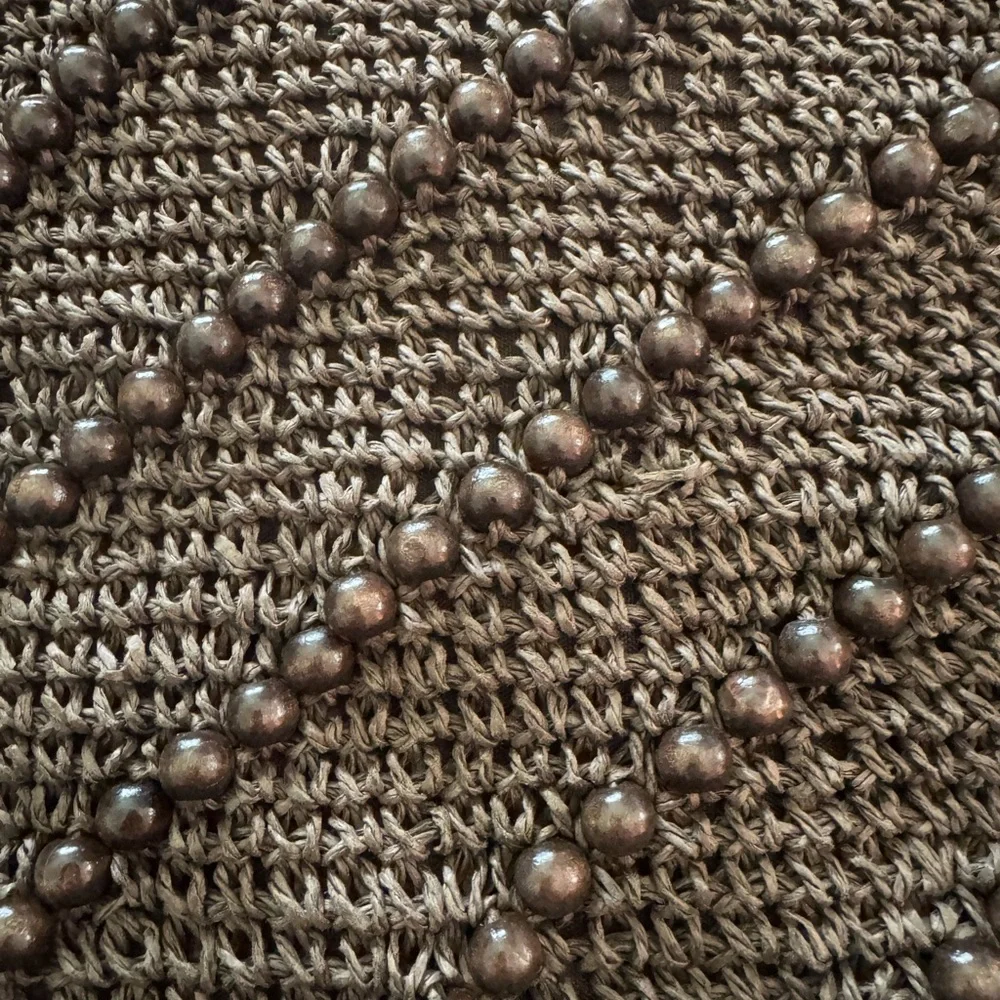 Elegant Brown Woven Shoulder Bag